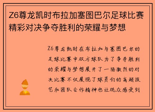 Z6尊龙凯时布拉加塞图巴尔足球比赛精彩对决争夺胜利的荣耀与梦想